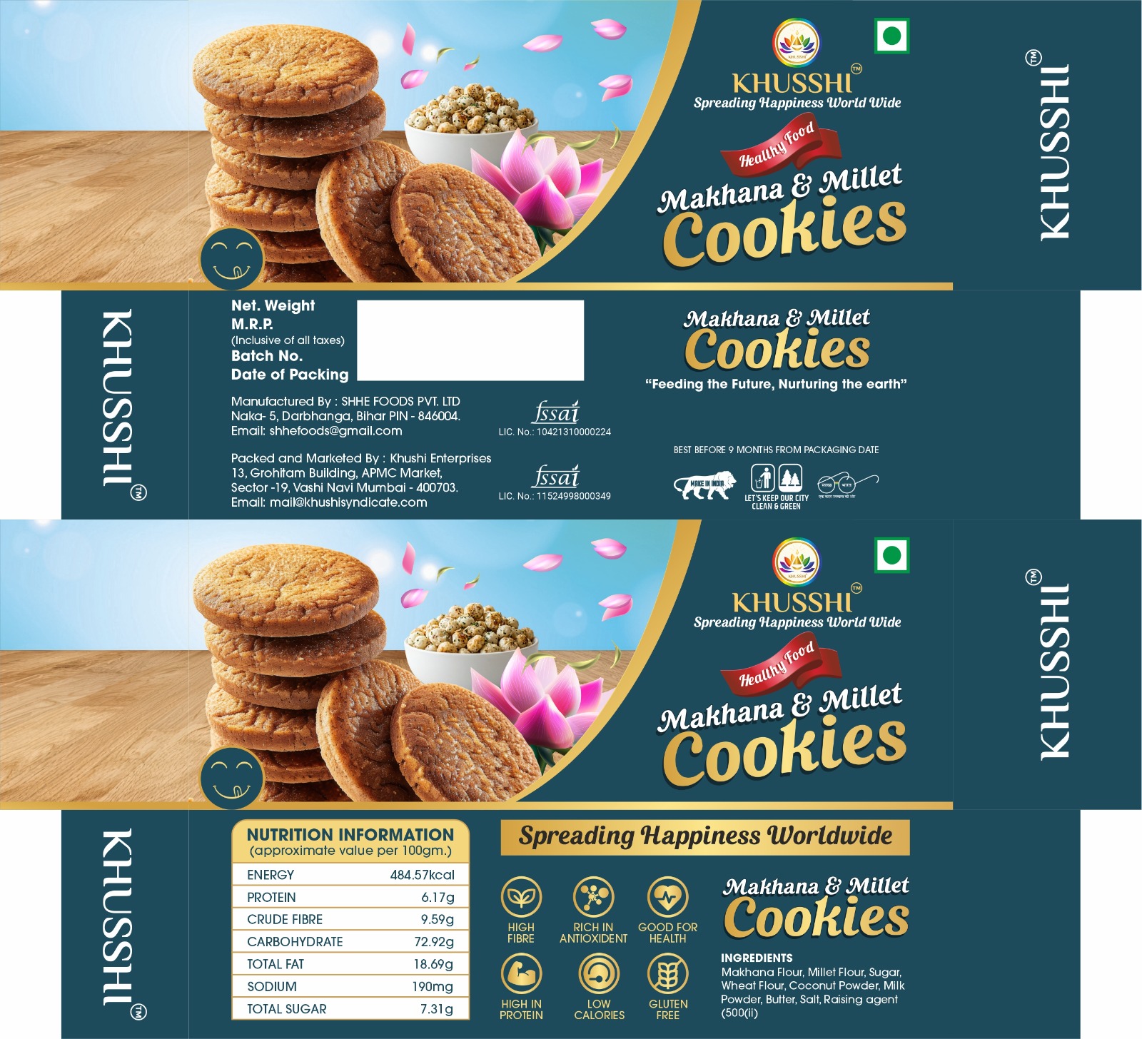 Makhana & Millet Cookies