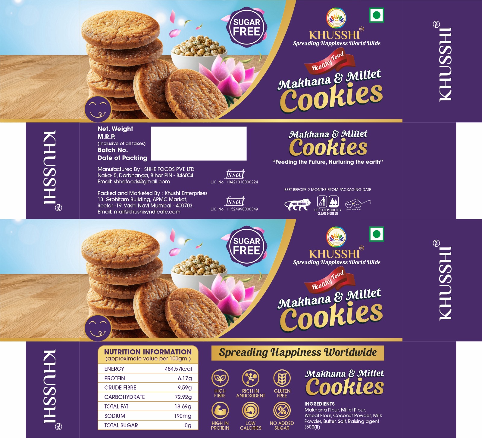 Makhana & Millet Cookies